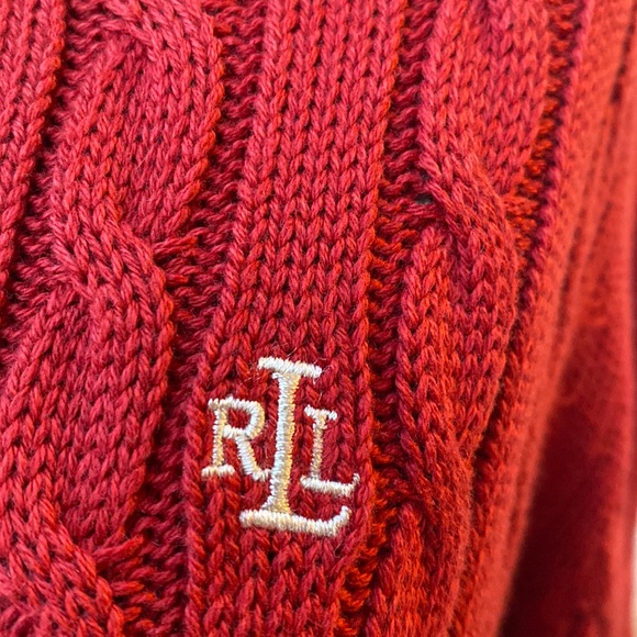 Lauren Ralph Lauren beautiful 100% cotton v neck sweater - Picture 2 of 8